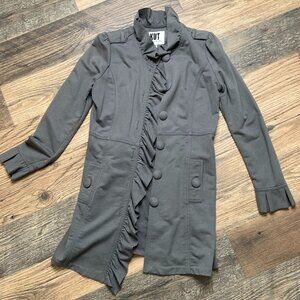 Kut from the Kloth Grey Jacket Size M Ruffle Sweater